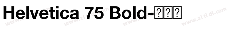 Helvetica 75 Bold字体转换